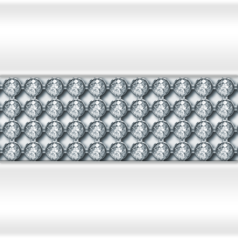 декоративные элементы Фонтенбло торцевая панель - отделка "Кристаллы Swarovski" (горизонтальная вставка)